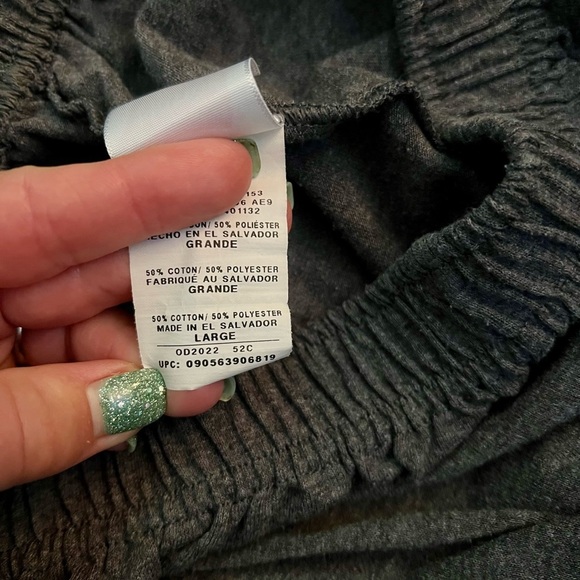 Hanes Youth Large Dark Gray Knit Shorts EUC​ - Picture 4 of 4